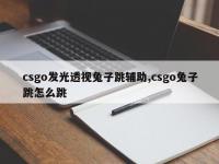 csgo发光透视兔子跳辅助,csgo兔子跳怎么跳