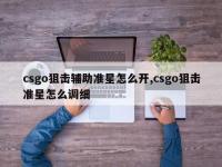 csgo狙击辅助准星怎么开,csgo狙击准星怎么调细