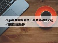 csgo盲狙准星辅助工具会被封吗,csgo盲狙准星插件