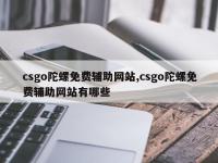 csgo陀螺免费辅助网站,csgo陀螺免费辅助网站有哪些