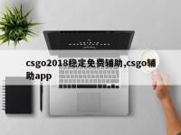csgo2018稳定免费辅助,csgo辅助app